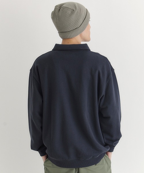 BACK NUMBER トレーナー スウェット 「BACK NUMBER」ポロカラー