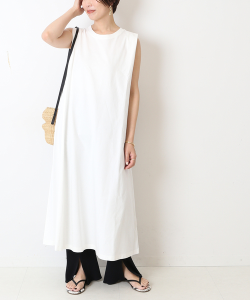 「journal standard L'essage」 ノースリーブワンピース - ブラック レディース_画像2