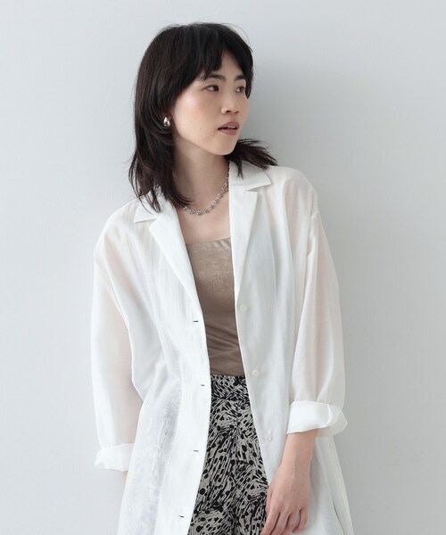 「GALLEST」 長袖シャツ 38 キャメル レディース_画像3