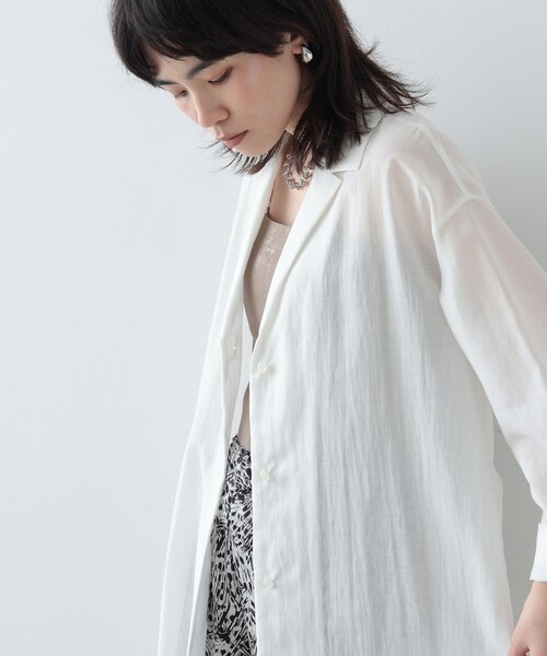 「GALLEST」 長袖シャツ 38 キャメル レディース_画像4