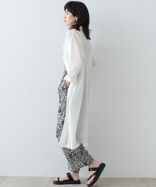 「GALLEST」 長袖シャツ 38 キャメル レディース_画像9