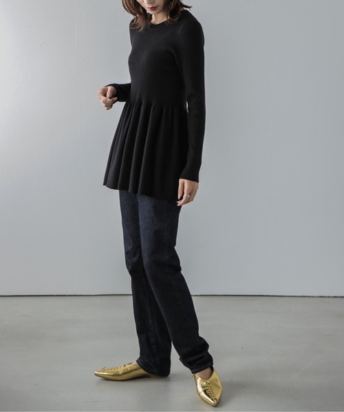 「La-gemme」 長袖ニット フリー グレー レディース_画像3