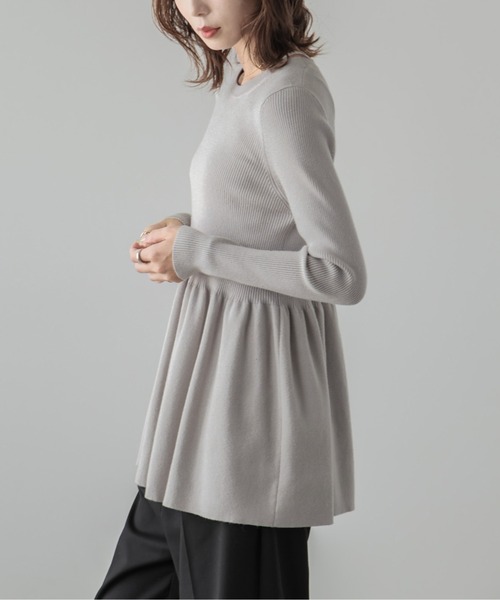 「La-gemme」 長袖ニット フリー グレー レディース_画像6