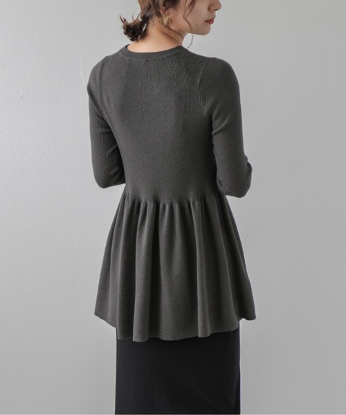 「La-gemme」 長袖ニット フリー グレー レディース_画像9