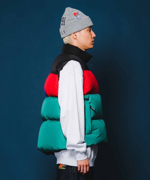 XLARGE（エクストラ ラージ） ダウンベスト L オリーブ メンズ