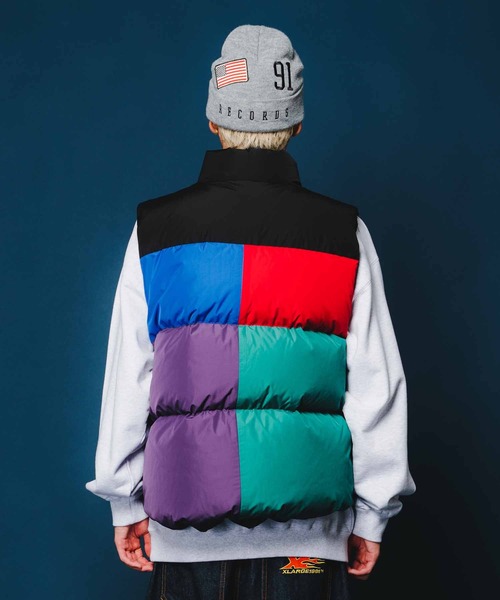 XLARGE（エクストラ ラージ） ダウンベスト L オリーブ メンズ