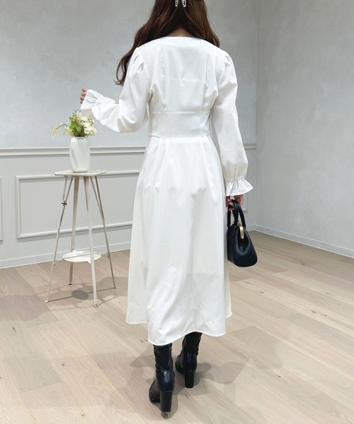 「apres jour」 長袖ワンピース X-LARGE ライトブルー レディース_画像4