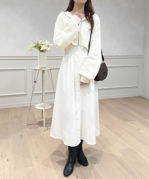 「apres jour」 長袖ワンピース X-LARGE ライトブルー レディース_画像9