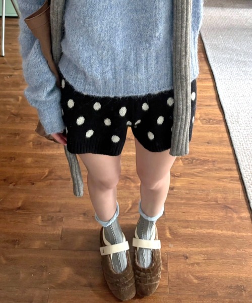 SHEENA（シーナ） パンツ ドットニットショートパンツ レディース