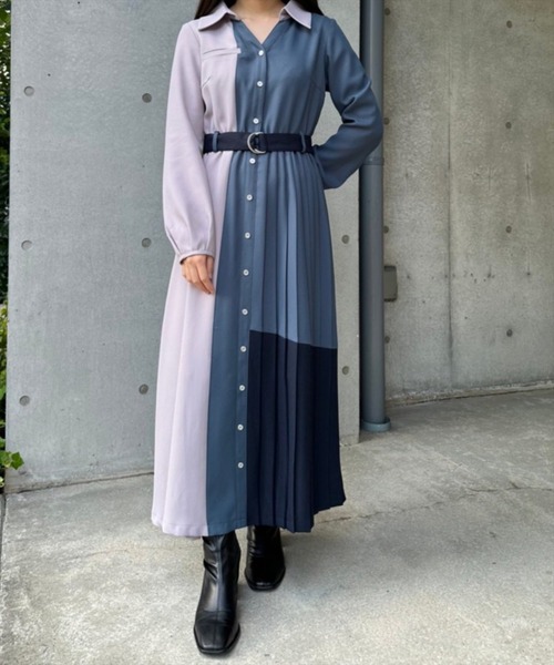 「REDYAZEL」 長袖ワンピース SMALL ブルー レディース_画像4