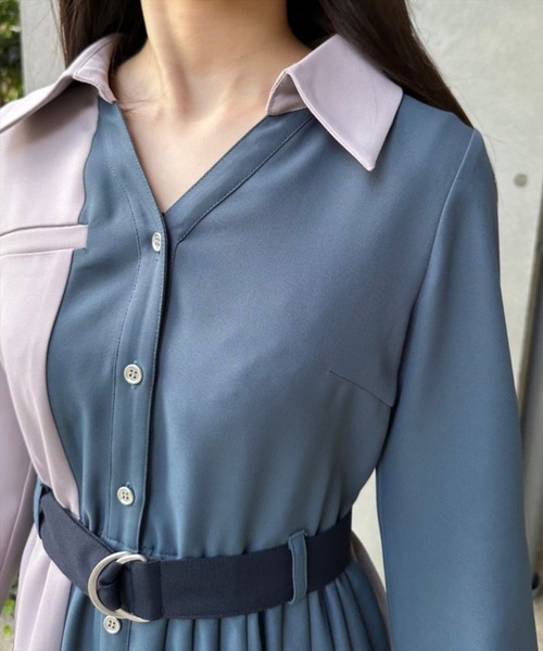 「REDYAZEL」 長袖ワンピース SMALL ブルー レディース_画像8