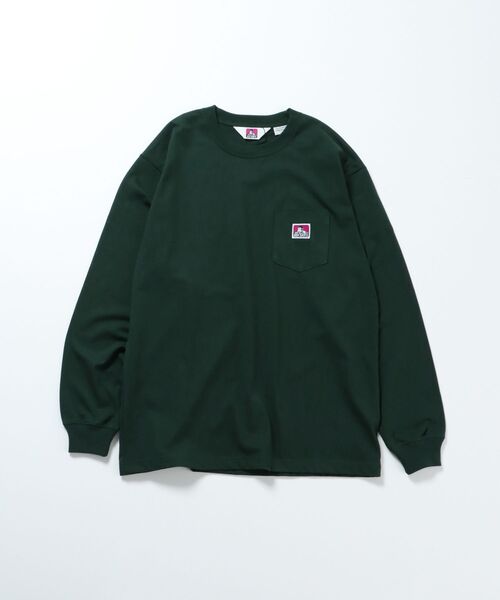 「BEN DAVIS」 長袖Tシャツ LARGE チャコール メンズ_画像6