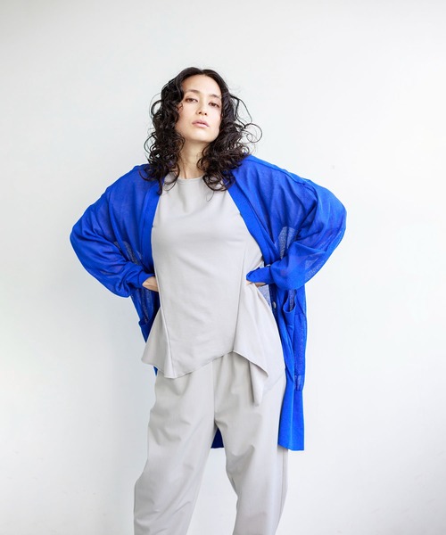 「OSMOSIS」 「loaf」7分袖カットソー ONE SIZE パープル レディース_画像6