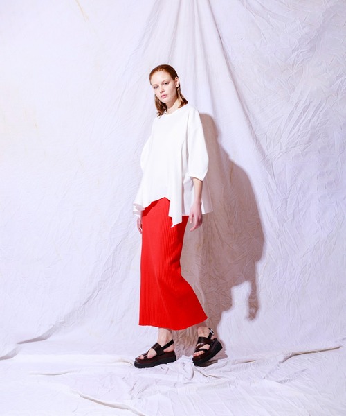 「OSMOSIS」 「loaf」7分袖カットソー ONE SIZE パープル レディース_画像8