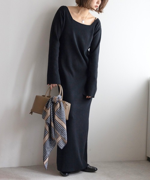 Bonjour Sagan（ボンジュールサガン） ワンピース 前後2WAYニット