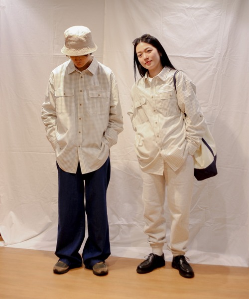 「BROKEN BASE」 長袖シャツ MEDIUM ブルー メンズ_画像3