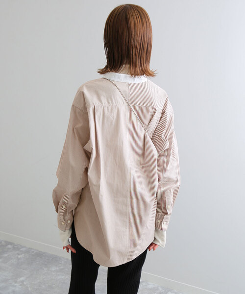 SLOBE IENA（スローブイエナ） 長袖ブラウス - ブラウン レディース