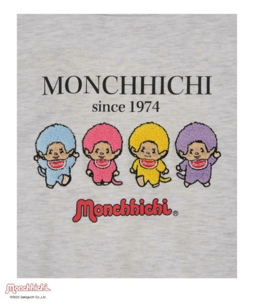 トレーナー 「 Monchhichi / モンチッチ 」 刺繍プリントトレーナー