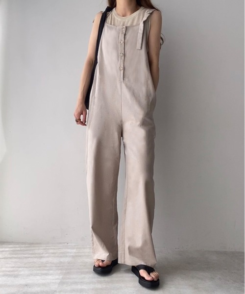 「FILLOU」 オーバーオール X-LARGE グレイッシュベージュ レディース_画像8