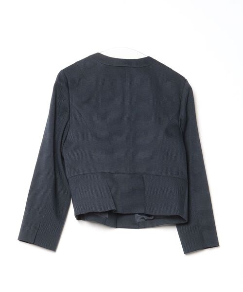 「23区」 ノーカラージャケット 44 ネイビー レディース_画像2