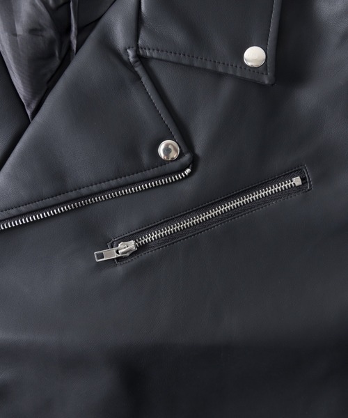 NYLAUS（ナイラス） ライダースジャケット 3L ブラック メンズ