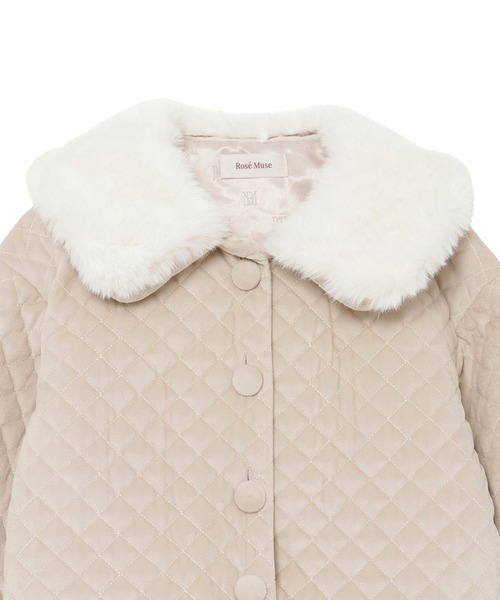 Rose Muse（ロゼミューズ） コート アウター Quilting fake fur collar