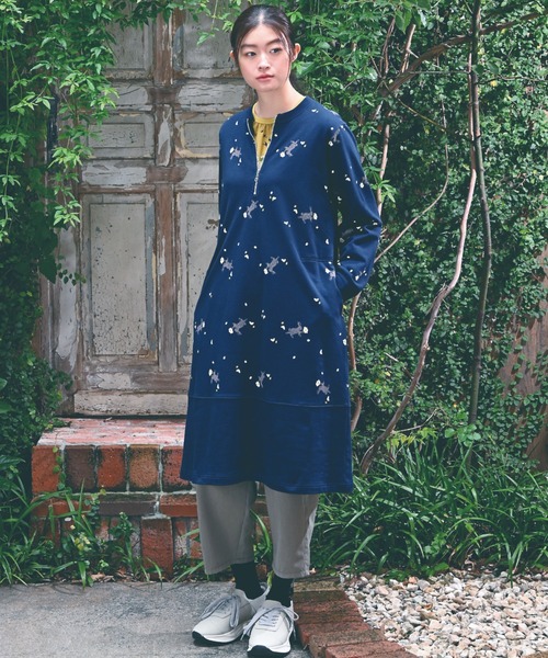 SUPER HAKKA（スーパーハッカ） ワンピース うさぎとデイジープリント