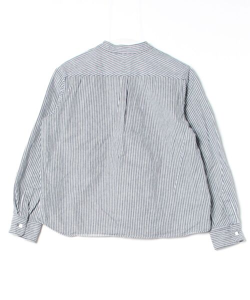 「JOURNAL STANDARD」 ストライプ柄長袖シャツ - ネイビー メンズ_画像2