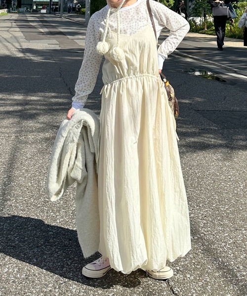 「w closet」 キャミソールワンピース FREE ホワイト レディース_画像4