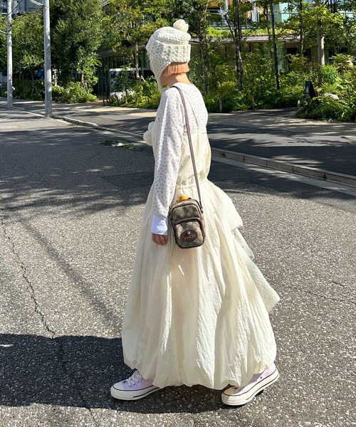 「w closet」 キャミソールワンピース FREE ホワイト レディース_画像5