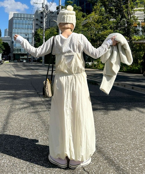 「w closet」 キャミソールワンピース FREE ホワイト レディース_画像6