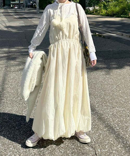 「w closet」 キャミソールワンピース FREE ホワイト レディース_画像8