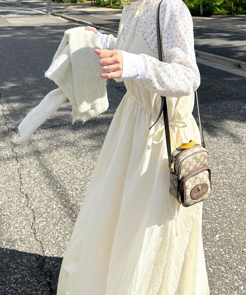 「w closet」 キャミソールワンピース FREE ホワイト レディース_画像9