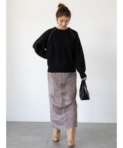 「Lugnoncure」 ロングスカート F ブラック レディース_画像9