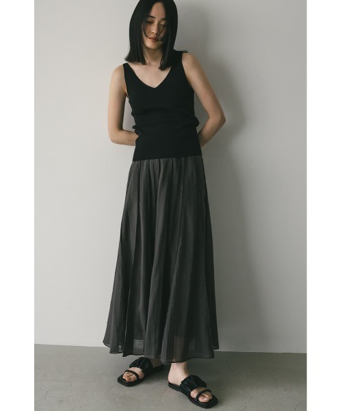 「STYLEMIXER」 ロングスカート MEDIUM グレー レディース_画像4