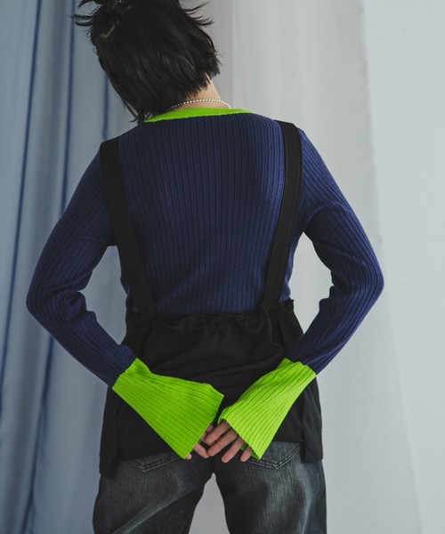 「bohmal」 長袖ニット FREE コバルトブルー レディース_画像5