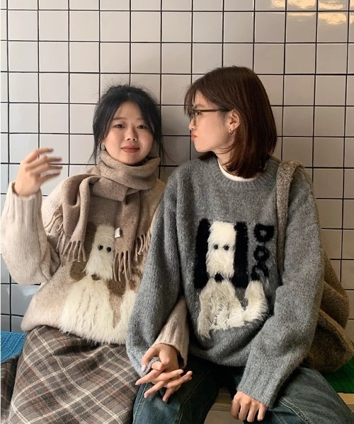 「DIAVEL」 長袖ニット M グレー レディース_画像3