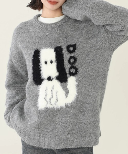 「DIAVEL」 長袖ニット M グレー レディース_画像5