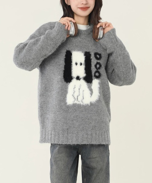 「DIAVEL」 長袖ニット M グレー レディース_画像6