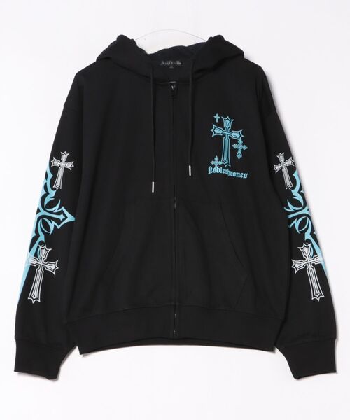 ぷるぷるページ 8 パーカー クロスプリントZIPパーカー メンズ レディース : ZOZOTOWN