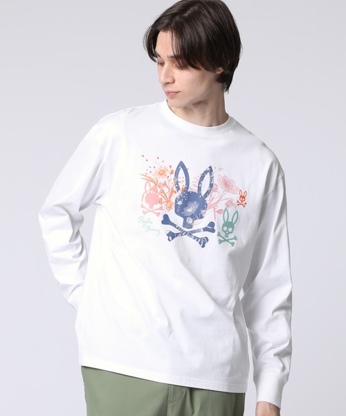 Psycho Bunny（サイコバニー） tシャツ フラワーグラフィック ロング