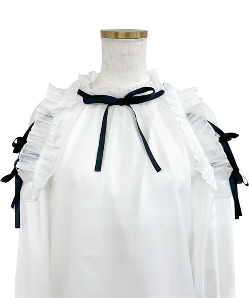 Rose Muse（ロゼミューズ） ブラウス シャツ Ribbon blouse レディース