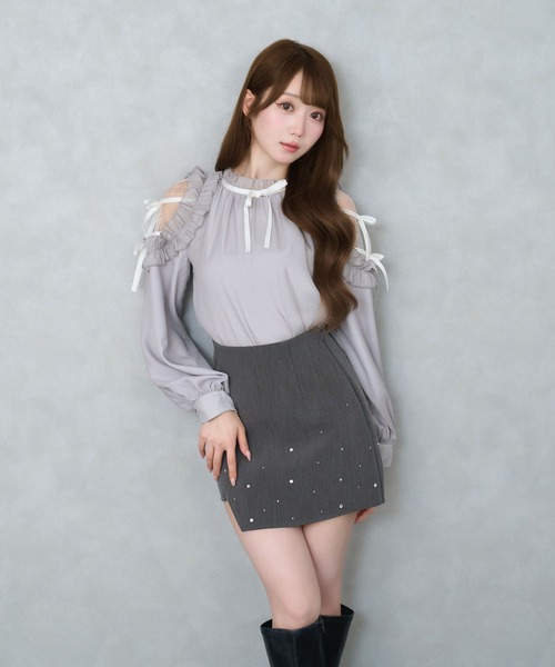 Rose Muse（ロゼミューズ） ブラウス シャツ Ribbon blouse レディース