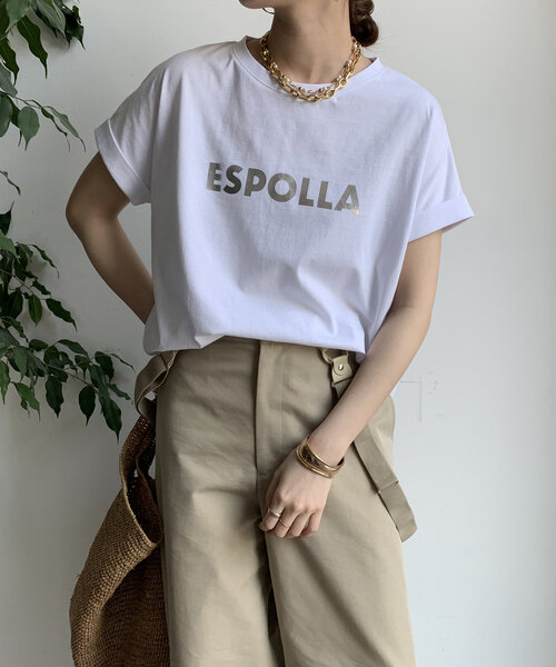 「DouDou」 半袖Tシャツ FREE サーモンピンク レディース_画像9