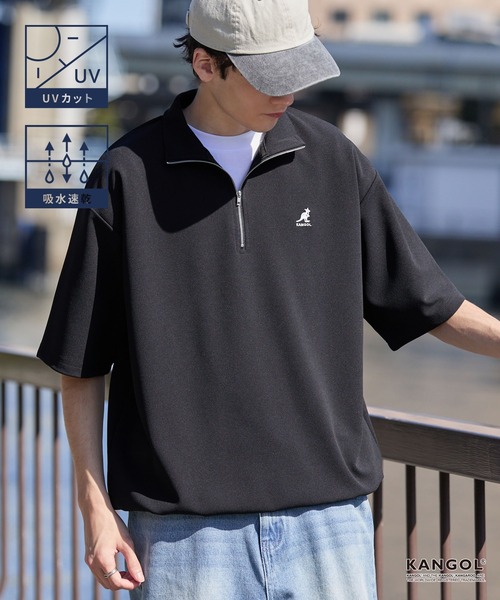 KANGOL（カンゴール） tシャツ 別注 ロゴ ワンポイント刺繍 ハーフ