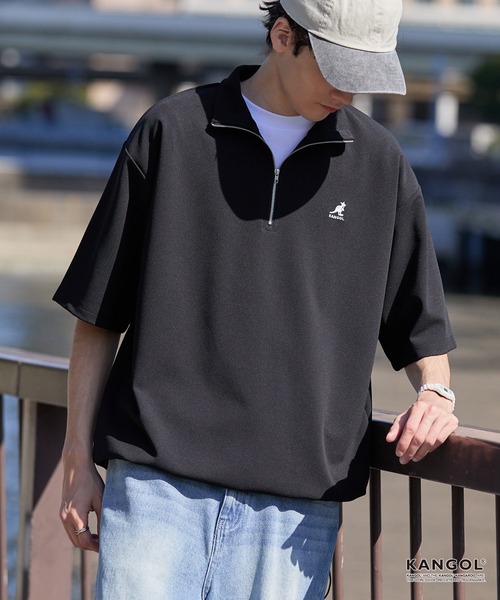 KANGOL（カンゴール） tシャツ 速乾 別注 ロゴ ワンポイント刺繍