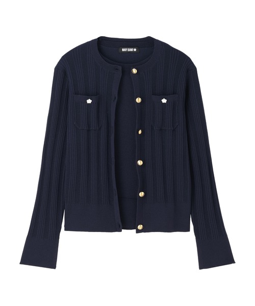 【美品】マリークワント　デイジーボタンジャケット　ダブル　ブレザー金ボタン　38 MARY QUANT（マリークワント）の「デイジーメタルボタンクラシカル