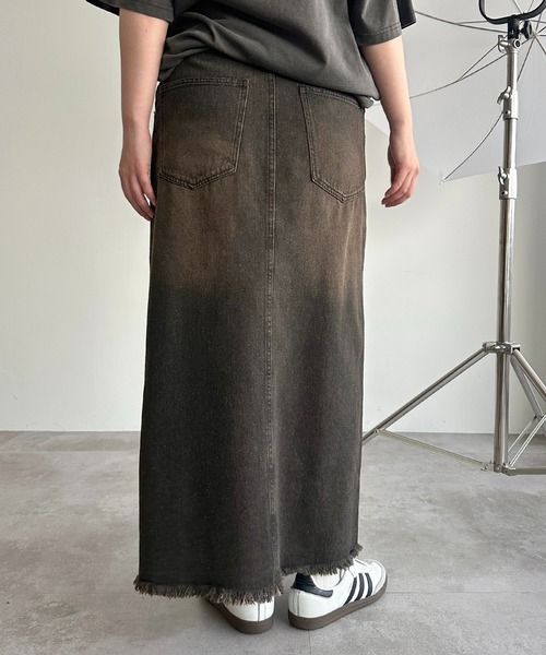 「apres jour mignon」 デニムスカート X-LARGE ネイビー レディース_画像6