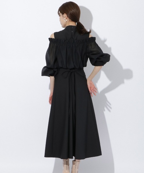 「AND COUTURE」 コンビワンピース MEDIUM ベージュ レディース_画像3