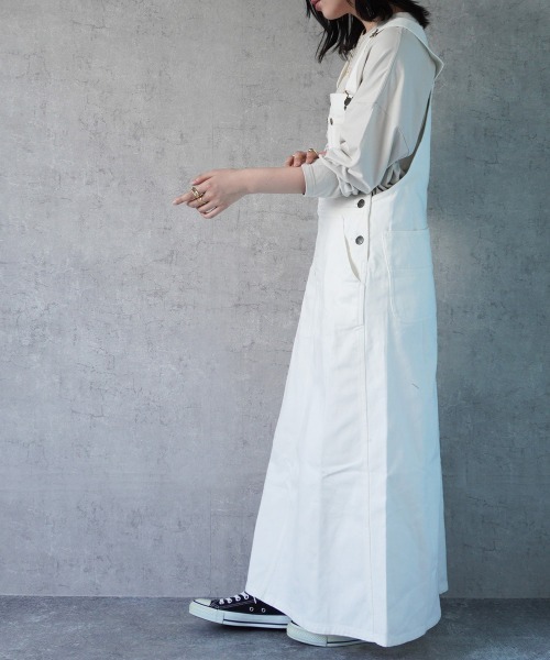 「Emma（SELECT LEVERY）」 サロペットスカート LARGE ネイビー レディース_画像2